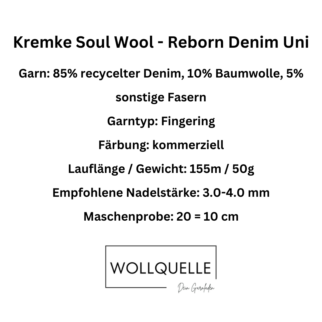 Kremke Soul Wool - Reborn Denim Uni