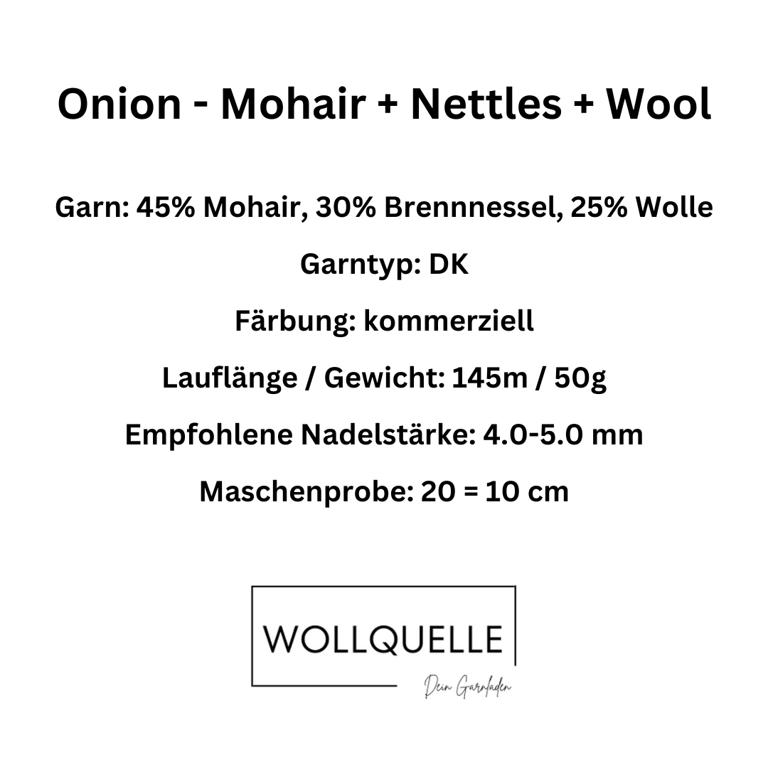 Onion - Mohair + Nettles + Wool